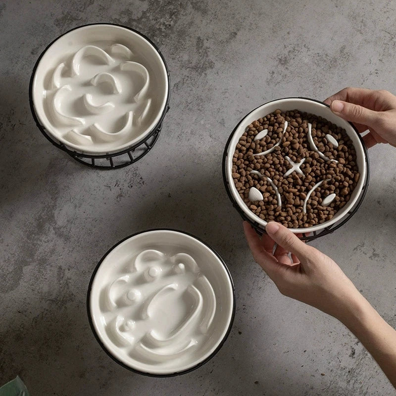 CalmBite™ Slow Feeder Bowl (For Cats & Dogs)